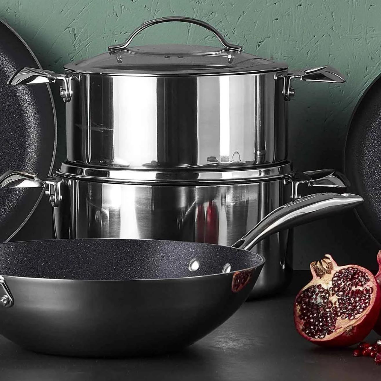 Scanpan HaptIQ Deep Sauté Pan with Glass Lid | 26cm 3.7L Scanpan HaptIQ Deep Sauté Pan with Glass Lid | 26cm 3.7L