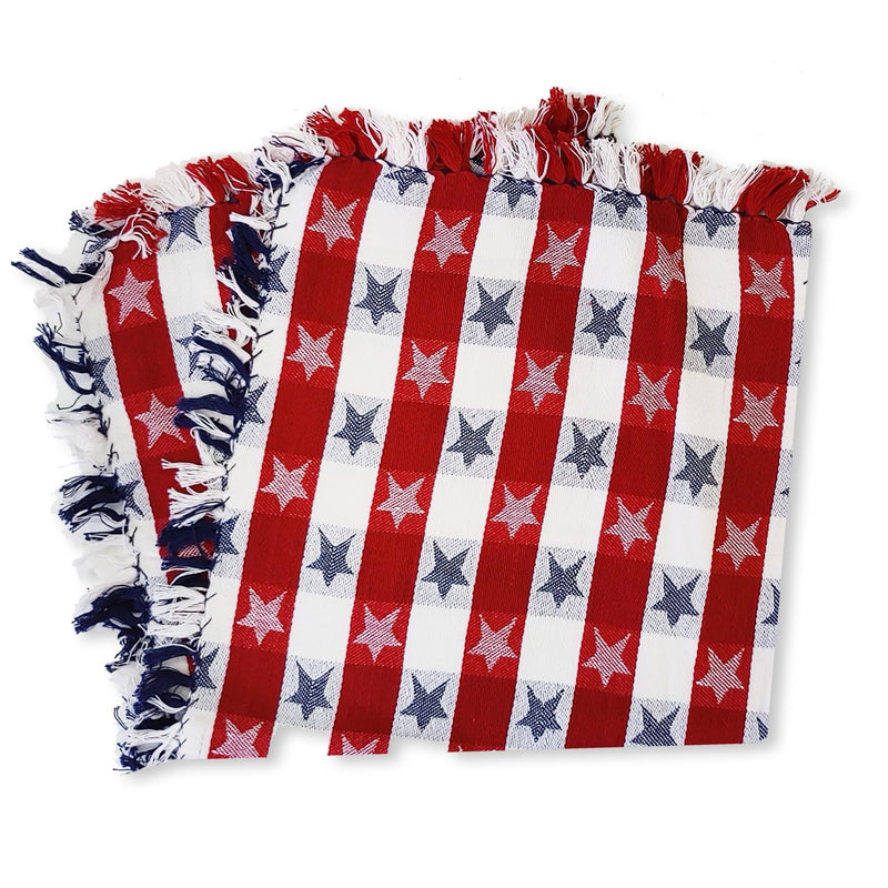 Lemontree Lemon Tree Stars and Stripes Cloth Napkin - Set of 4   