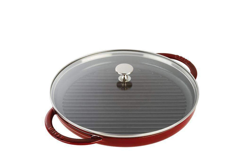 Staub Staub Cast Iron 12" (30cm) Round Steam Grill Grenadine