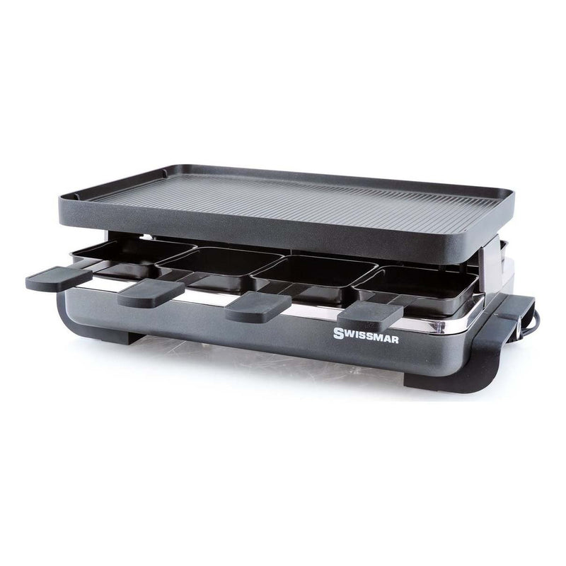 Swissmar Swissmar Anthracite Raclette Party Grill with Reversible Cast Aluminum Non-Stick Top   