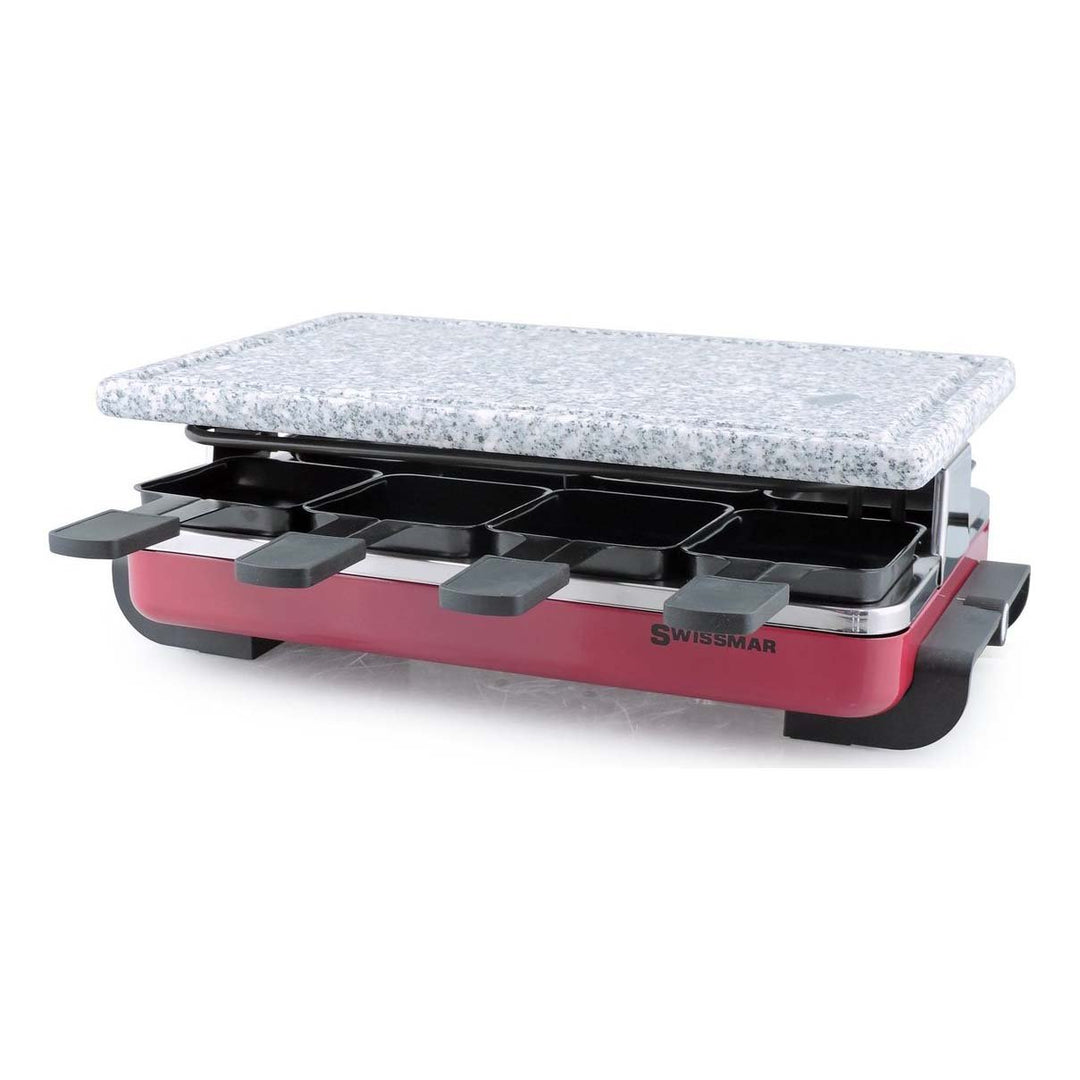 Swissmar Red Raclette Party Grill with Granite Top - Kitchen Smart