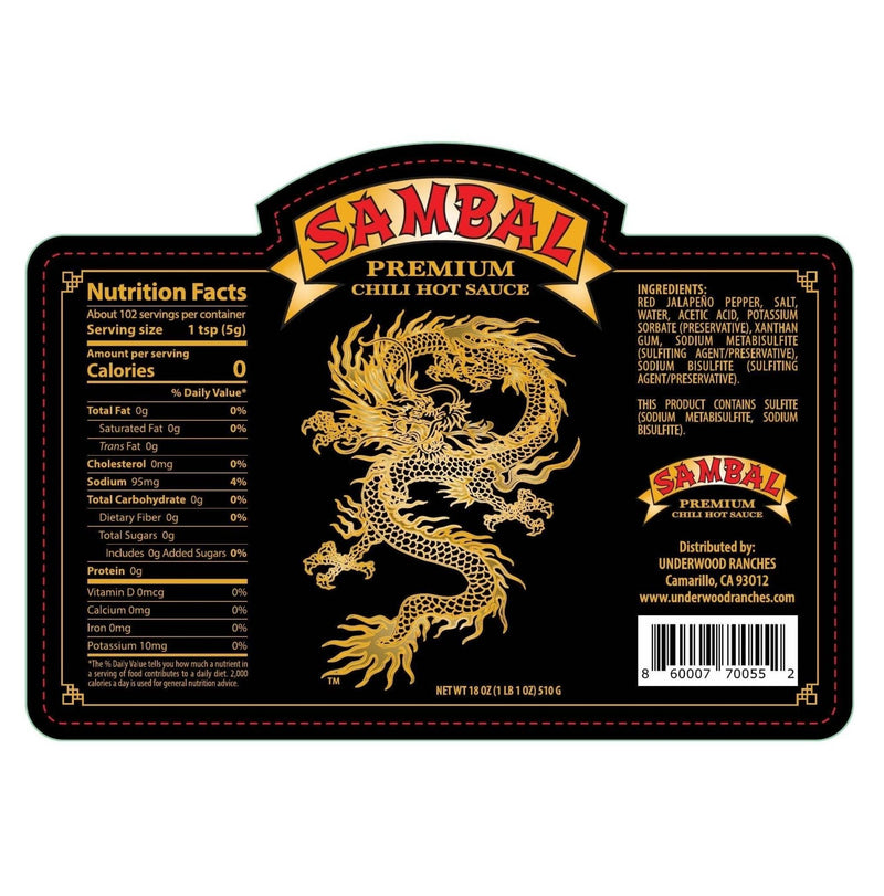 Underwood Ranches Underwood Ranches Dragon Premium Sambal   