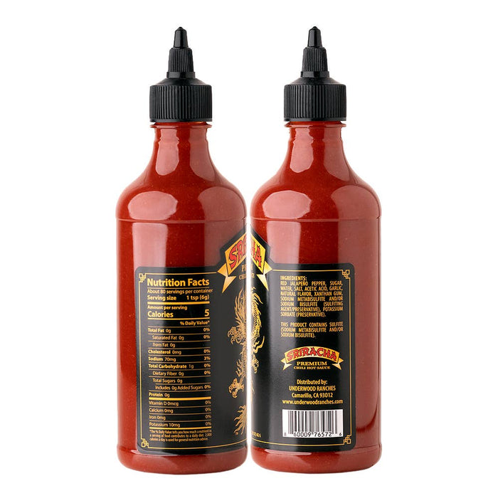 Underwood Ranches Dragon Premium Sriracha Hot Sauce Underwood Ranches   
