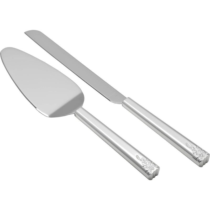 Wedgwood Wedgwood Vera Lace Bouquet Cake Server and Knife Set - 2 Piece   