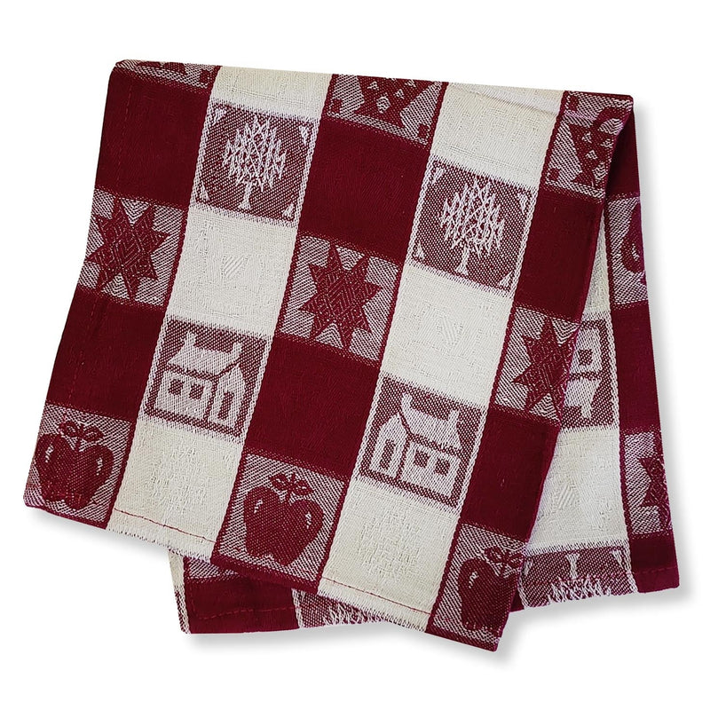 Lemontree Lemon Tree Whimsical Red Cloth Napkin - Set of 4   