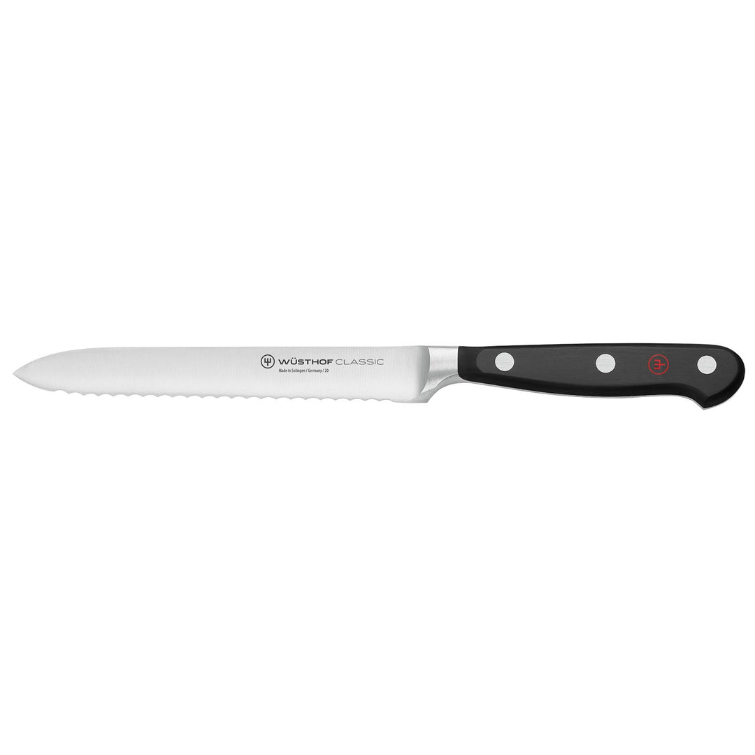 Wusthof Classic 5" (14cm) Serrated Utility Knife - Kitchen Smart