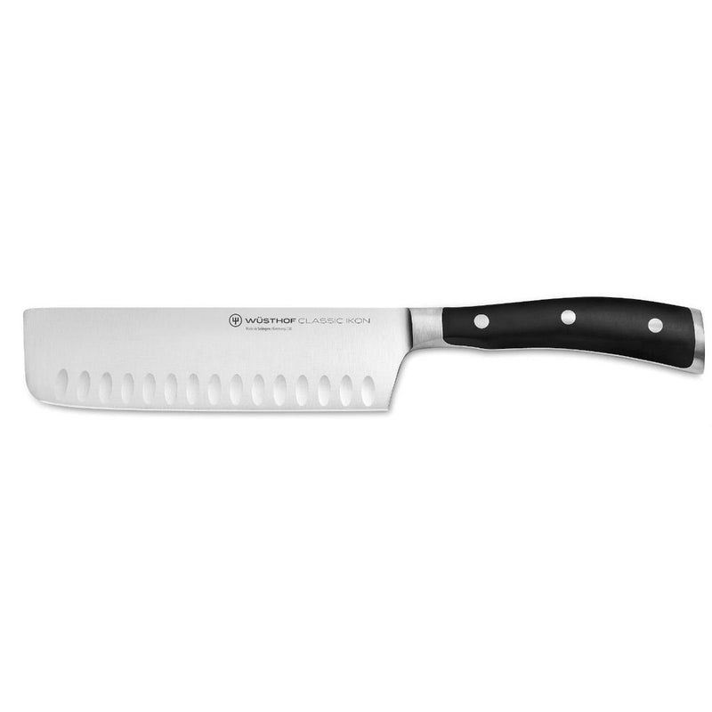 Wusthof Wusthof Classic Ikon Black 7" (17cm) Nakiri - Hollow Edge   