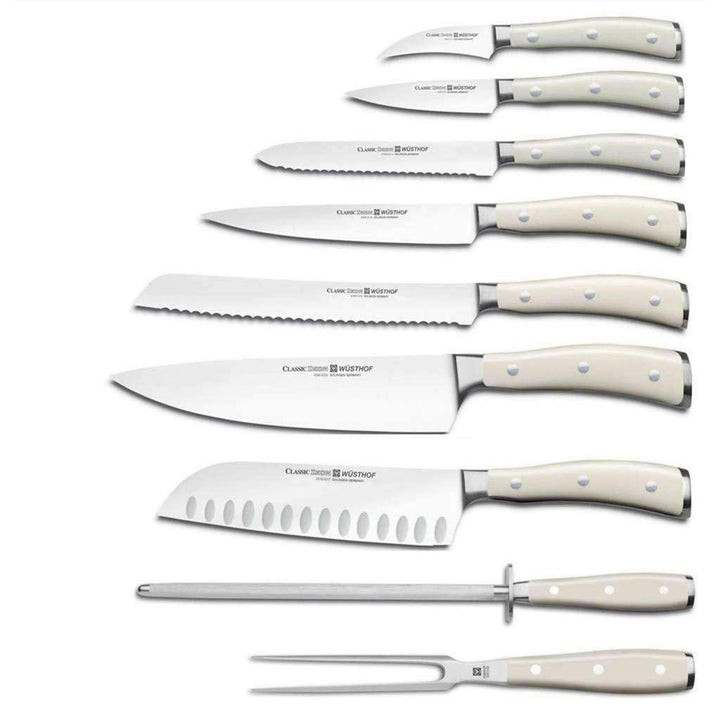 Wusthof Classic Ikon Creme Knife Block Set 10 Piece Kitchen Smart