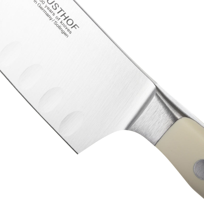 Wusthof Wusthof Classic Ikon Creme Santoku Knife - Hollow Edge   