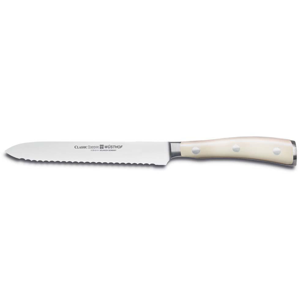 Wusthof Classic Ikon Creme Serrated 5" (14cm) Utility Knife - Kitchen Smart