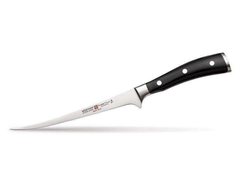Wusthof Classic Ikon Black Fish Fillet  7" (18cm) Knife - Kitchen Smart