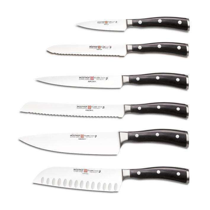 Wusthof Wusthof Classic Ikon Black Knife Block Set - 7 Piece   