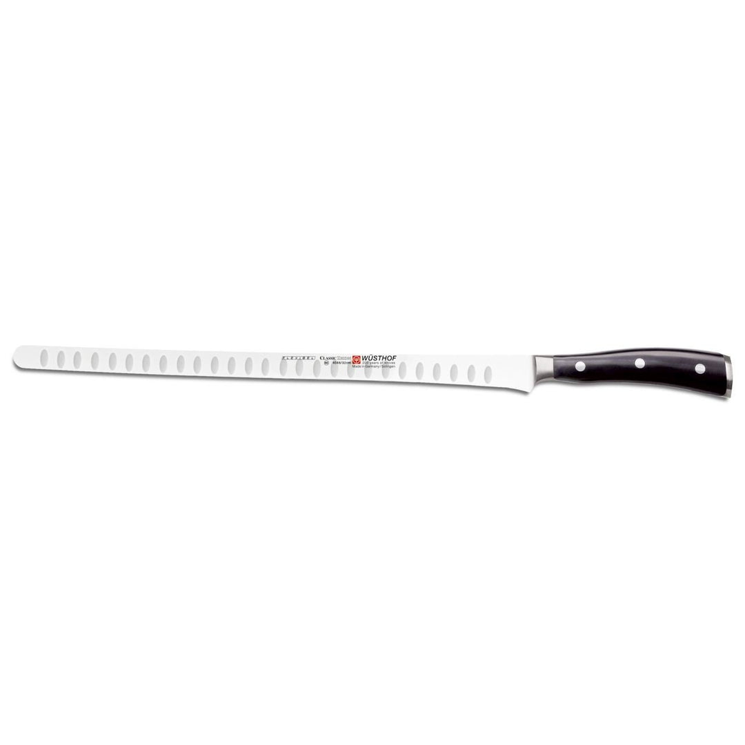 Wusthof Classic Ikon Black Salmon Slicer 12" (32cm) Hollow Edge - Kitchen Smart