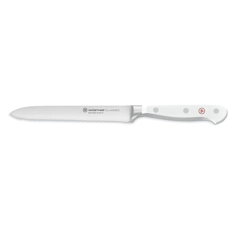 Wusthof Wusthof Classic White 5" (12cm) Serrated Utility Knife   