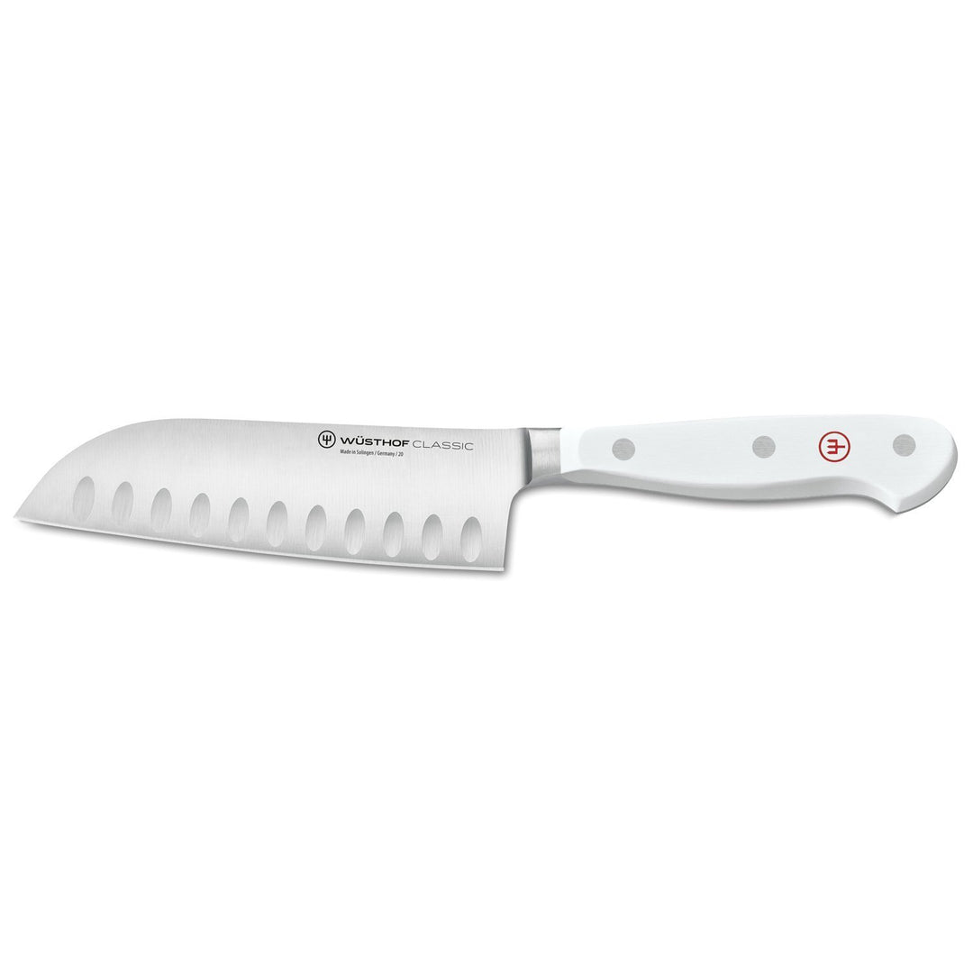 Wusthof Classic White 5" (15cm) Santoku Knife - Hollow Edge - Kitchen Smart