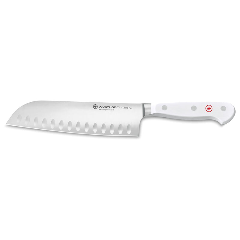 Wusthof Wusthof Classic White 7" (18cm) Santoku Knife - Hollow Edge   