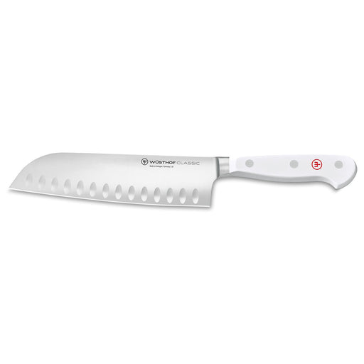 Wusthof Classic White 7" (18cm) Santoku Knife - Hollow Edge - Kitchen Smart