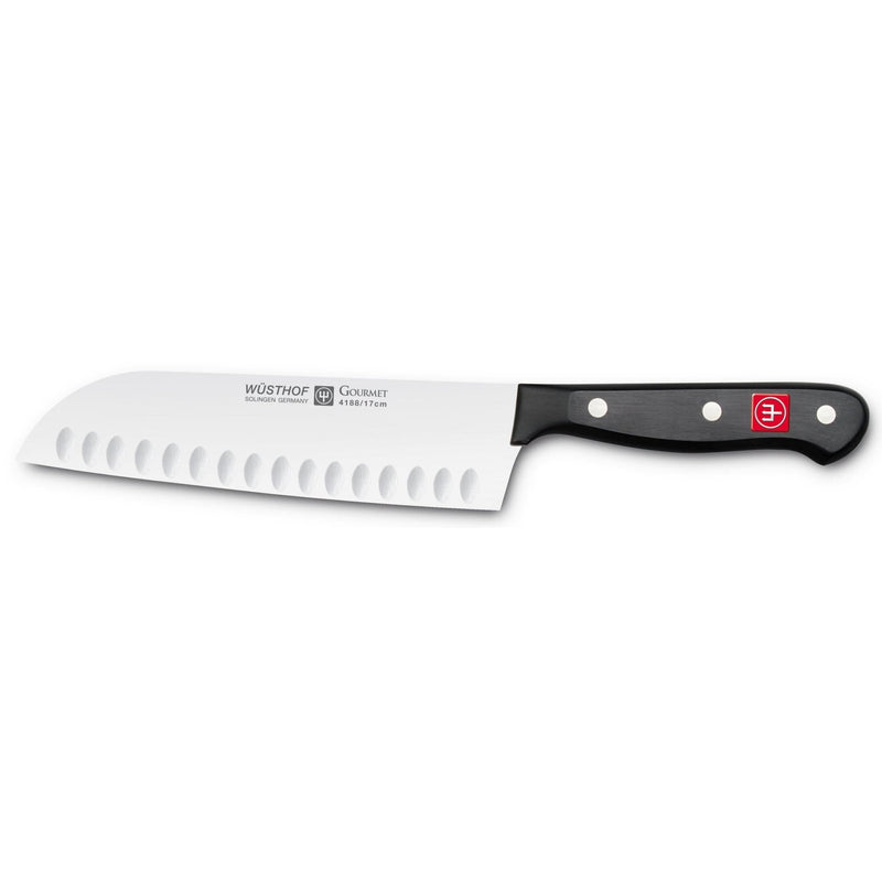Wusthof Wusthof Gourmet Black 7" (17cm) Hollow Ground Santoku Knife   