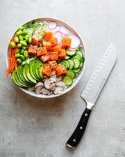 Wusthof Wusthof Classic Ikon Black Santoku Knife - Hollow Edge   