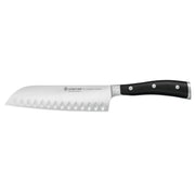 Wusthof Wusthof Classic Ikon Black Santoku Knife - Hollow Edge   