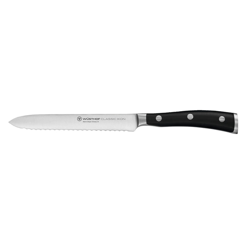 Wusthof Wusthof Classic Ikon Black Serrated 5" (14cm) Utility Knife   