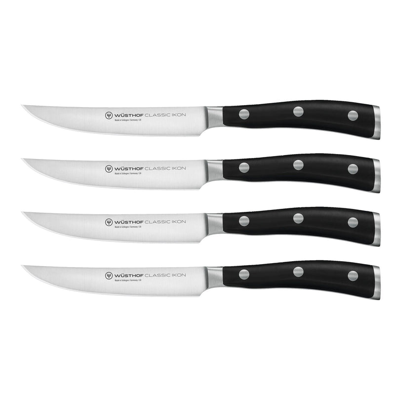 Wusthof Wusthof Classic Ikon Black Steak Knife Set 4 Piece   