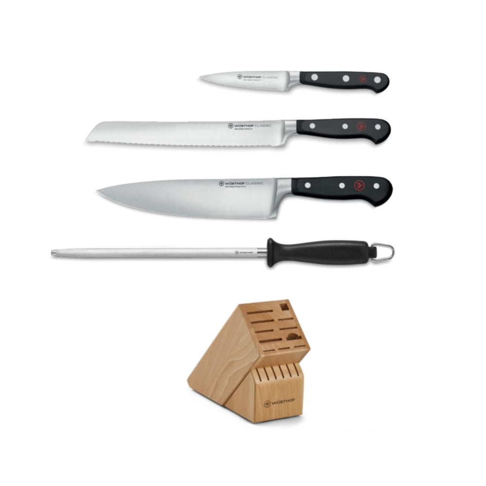Wusthof Classic Knife Block Set - 5 Piece - Kitchen Smart
