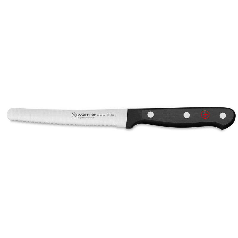 Wusthof Wusthof Gourmet Black 4.5" (12cm) Serrated Utility Knife   