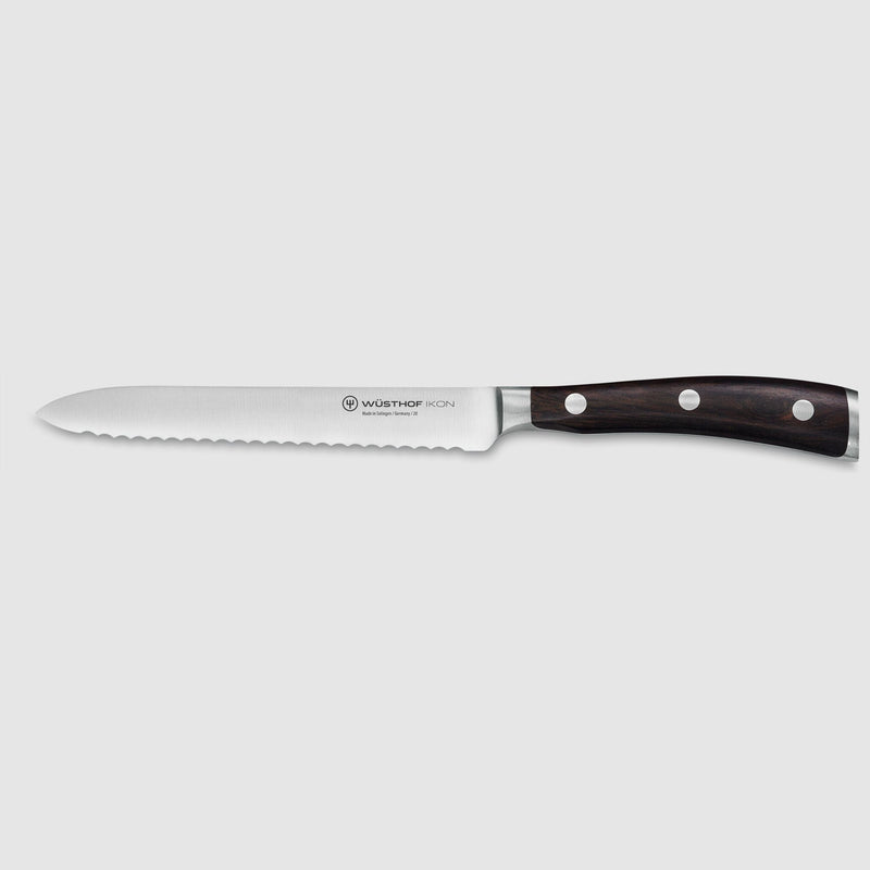 Wusthof Wusthof Ikon 5" (14cm) Serrated Utility Knife   