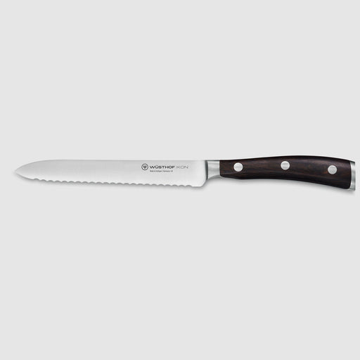 Wusthof Ikon 5" (14cm) Serrated Utility Knife Utility Knives Wusthof   