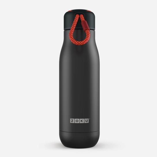 Zoku Zoku Stainless Steel Hydration Bottle Black  